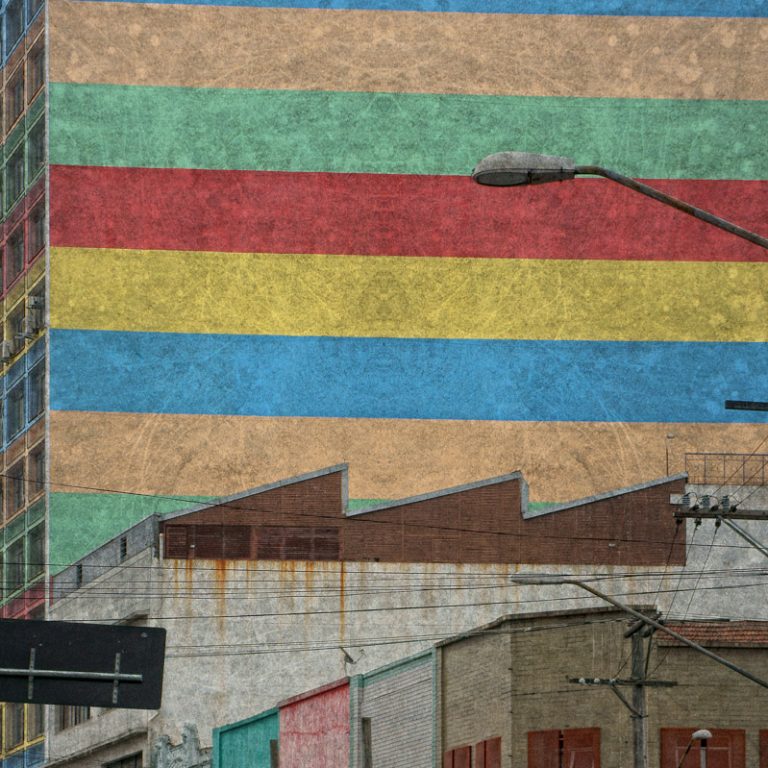 Fachada de edificio en Sao Paulo Brasil Colorido